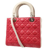 Christian Dior Bicolor Lady Dior Bag Cannage Quilt Lambskin