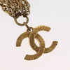 Secondhand Chanel CC Necklace Gold Metal Jewelry