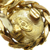 Chanel CC Button Clip-On Earrings Metal with Faux Pearl