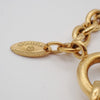 Chanel Vintage CC Round Cut-Out Pendant Necklace Metal