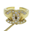 Chanel Logo Cuff with CC Ring Metal with Crystal