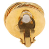 Secondhand Chanel Vintage Round Clip-On Earrings Metal with Faux