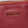 Secondhand Miu Miu Convertible Madras Side Zip Satchel Grainy