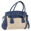 Secondhand Prada Cuir Frame Convertible Tote Canvas and Saffiano