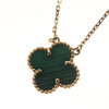 Van Cleef & Arpels Vintage Alhambra Pendant Necklace 18K Yellow Gold and Malachite