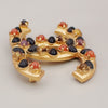 Chanel CC Logo Brooch Crystal Embellished Metal