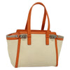 Salvatore Ferragamo Gancini Tote Canvas and Leather