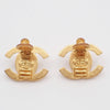 Chanel CC Button Clip-On Earrings Metal