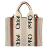 Chloe Woody Convertible Tote Canvas with Leather