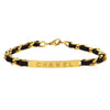 Secondhand Chanel Vintage Logo Bracelet Metal and