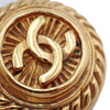 Chanel Vintage CC Round Drop Clip-On Earrings Metal