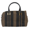 Fendi Vintage Pequin Convertible Boston Bag Coated Canvas