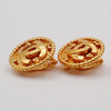 Secondhand Chanel Vintage Round CC Clip-On Earrings