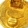 Chanel Vintage CC Round Clip-On Earrings Metal