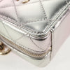 Chanel CC Cube Zip Clutch with Chain Handle Quilted Lambskin