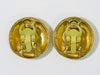 Secondhand Chanel Vintage Round CC Clip-On Earrings
