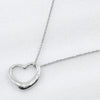 Tiffany & Co. Elsa Peretti Open Heart Pendant Necklace Sterling Silver