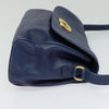 Secondhand Celine Circle logo Navy Leather Bags