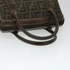 Fendi Vintage Top Handle Lock Box Bag Zucca Canvas