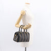 Fendi Vintage Pequin Convertible Boston Bag Coated Canvas
