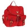 Prada Vela Double Front Pocket Backpack Tessuto with Saffiano Leather