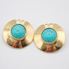 Chanel Vintage CC Round Button Clip-On Earrings Metal