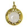 Secondhand Chanel CC Logo Chain Pendant Necklace Imitation Pearl Imitation pearl with Gold-Plated and Beads