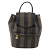 Fendi Pequin Front Pocket Backpack Coated Canvas