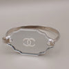 Chanel CC Logo Mirror Bangle Bracelet Metal and Plastic