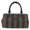 Fendi Vintage Pequin Convertible Boston Bag Coated Canvas