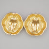 Secondhand Chanel Vintage CC Flower Clip-On Earrings imitation pearls in