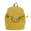 Salvatore Ferragamo Gancini Flap Drawstring Backpack Suede