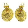 Secondhand Chanel Vintage CC Button ovales Clip-On Earrings Gold-plated
