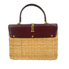Secondhand Gucci Sylvie 1969 Top Handle Bag Leather and Wicker