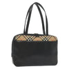Burberry Nova Check Handbag Leather and Nylon