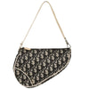 Christian Dior Vintage Saddle Bag Diorissimo Canvas