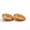 Secondhand Chanel Vintage CC Crown Oval Plate Clip-On Earrings
