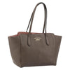 Secondhand Gucci Swing Tote Gray Leather Accessories