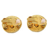 Chanel Vintage Round CC Clip-On Earrings Metal