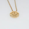 Secondhand Christian Dior Vintage Logo Round Pendant Necklace