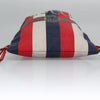 Gucci Logo Drawstring Backpack Striped Canvas