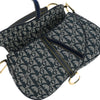 Christian Dior Vintage Double Saddle Bag Diorissimo Canvas