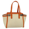 Salvatore Ferragamo Gancini Tote Canvas and Leather