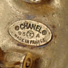 Chanel Vintage CC Round Clip-On Earrings Metal