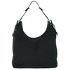 Secondhand Gucci Open Hobo Black Canvas Bag