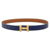 Secondhand Hermes Constance Belt Blue Leather Accessories
