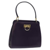 Secondhand Celine Gancini Handbag Purple Leather Bags