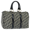 Christian Dior Vintage Trotter Boston Bag Diorissimo Canvas