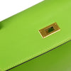 Secondhand Hermes Kelly Handbag Green Gulliver with Gold Hardware