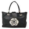 Secondhand Chanel Camellia Tote Black Leather Accessories